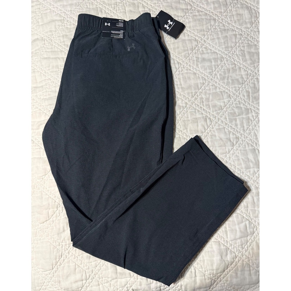Under Armour Mens Golf Vented Pants Straight Leg Grey 38/30 NWT